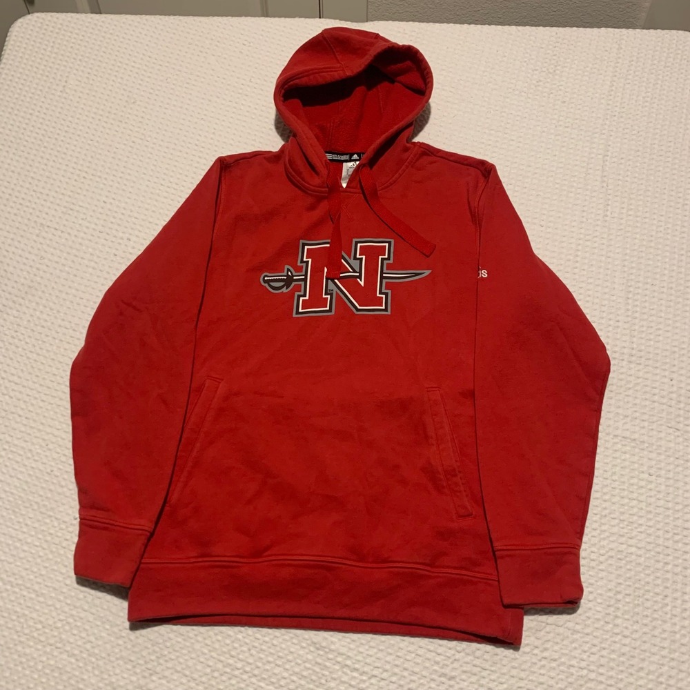 Adidas Mens Red N Sword Graphic Pullover Hoodie Sweatshirt Size Medium
